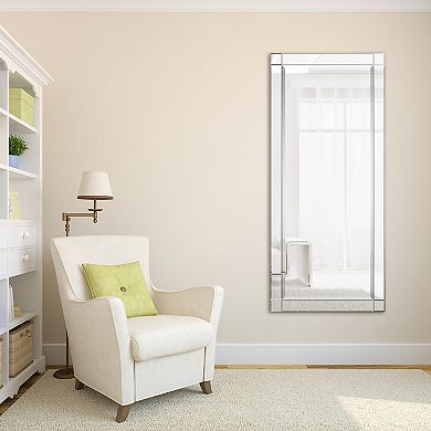 Modern Squared Corner Beveled Rectangle Wall Mirror