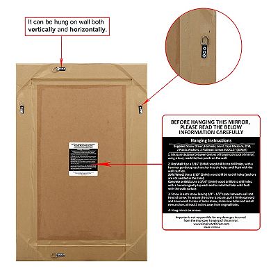 Bling Beveled Glass Rectangle Wall Mirror