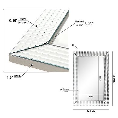 Bling Beveled Glass Rectangle Wall Mirror