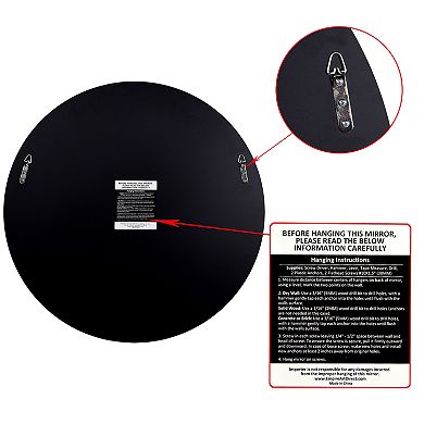 Modern Beveled Round Wall Mirror