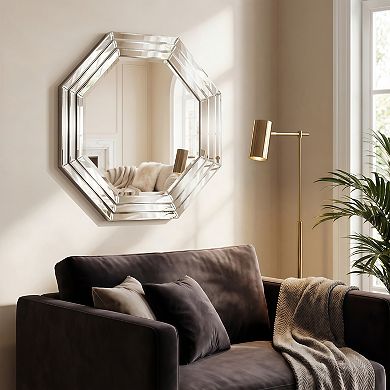 Multi Faceted Octagons Wall Mirror