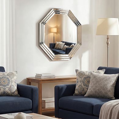 Multi Faceted Octagons Wall Mirror