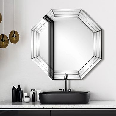 Multi Faceted Octagons Wall Mirror