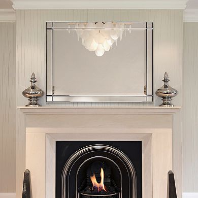 Solid Wood Beveled Clear Mirror