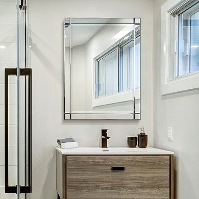 Solid Wood Beveled Clear Mirror