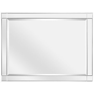 Solid Wood Beveled Clear Mirror