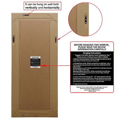 Bling Beveled Glass Rectangle Wall Mirror