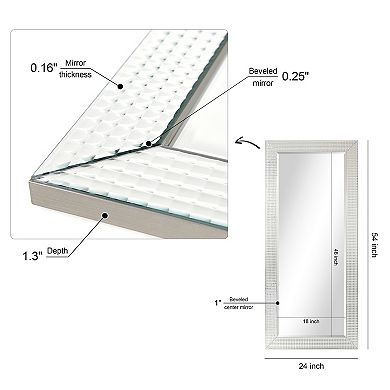 Bling Beveled Glass Rectangle Wall Mirror