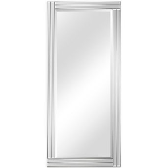 Modern Stepped Beveled Rectangle Wall Mirror