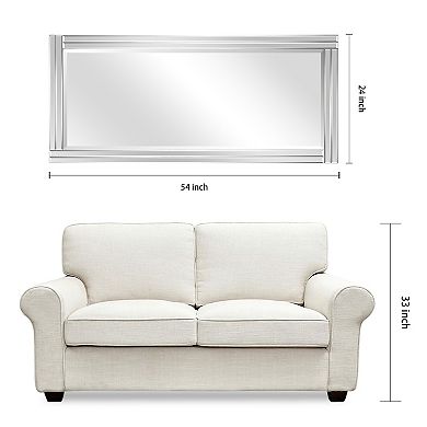 Modern Stepped Beveled Rectangle Wall Mirror