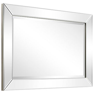 Modern Beveled Rectangle 36" x 24" Horizontal & Vertical Wall Mirror