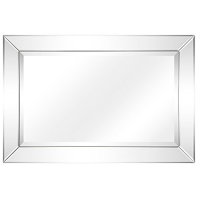 Modern Beveled Rectangle 36" x 24" Horizontal & Vertical Wall Mirror