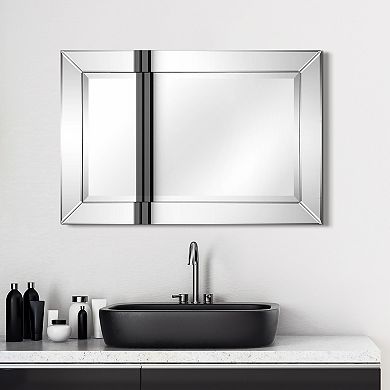 Modern Beveled Rectangle 36" x 24" Horizontal & Vertical Wall Mirror