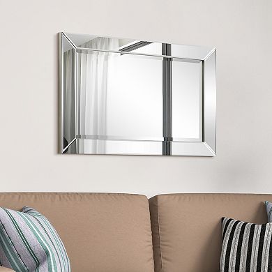 Modern Beveled Rectangle 36" x 24" Horizontal & Vertical Wall Mirror