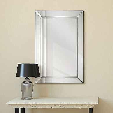 Modern Beveled Rectangle 36" x 24" Horizontal & Vertical Wall Mirror
