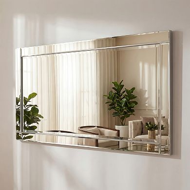 Modern Beveled Rectangle 54" x 24" Horizontal & Vertical Wall Mirror