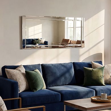 Modern Beveled Rectangle 54" x 24" Horizontal & Vertical Wall Mirror