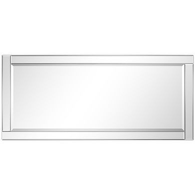 Modern Beveled Rectangle 54" x 24" Horizontal & Vertical Wall Mirror