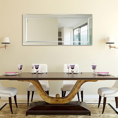 Modern Beveled Rectangle 54" x 24" Horizontal & Vertical Wall Mirror