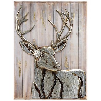 Deer 1 Iron Wooden Wall Art