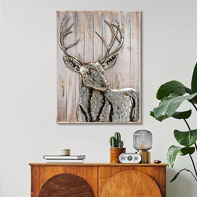Deer 1 Iron Wooden Wall Art