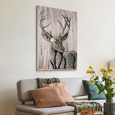 Deer 1 Iron Wooden Wall Art