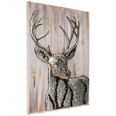 Deer 1 Iron Wooden Wall Art