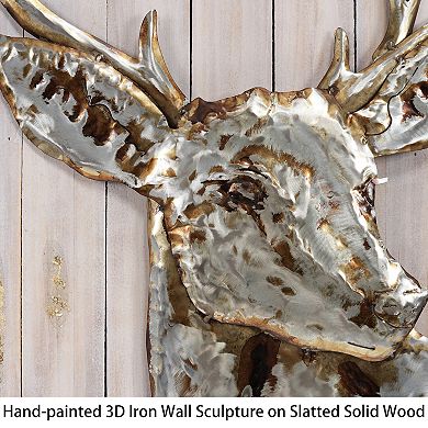 Deer 1 Iron Wooden Wall Art
