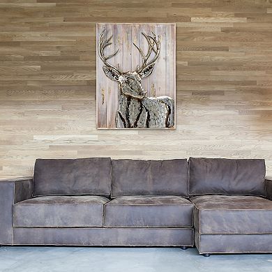 Deer 1 Iron Wooden Wall Art