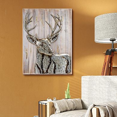 Deer 1 Iron Wooden Wall Art