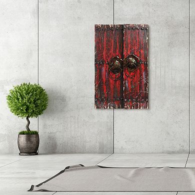 Antique Wooden Doors 1 Rugged Wooden Wall Art