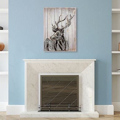 Deer 2 Iron Wooden Wall Art