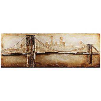 Bridge to the City 2 Rugged Wooden Wall Art