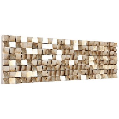 Textured 2 Rugged Blocks with Gold Leaf Wall Art