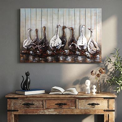 Ducks Iron Wooden Wall Art