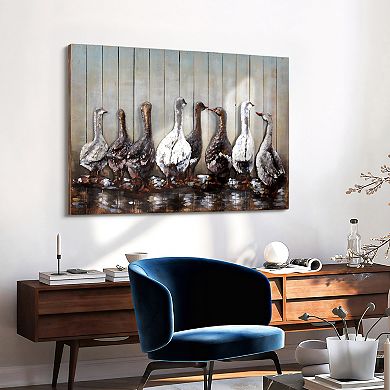 Ducks Iron Wooden Wall Art
