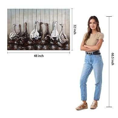 Ducks Iron Wooden Wall Art
