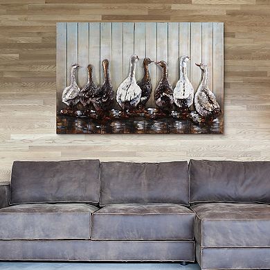 Ducks Iron Wooden Wall Art
