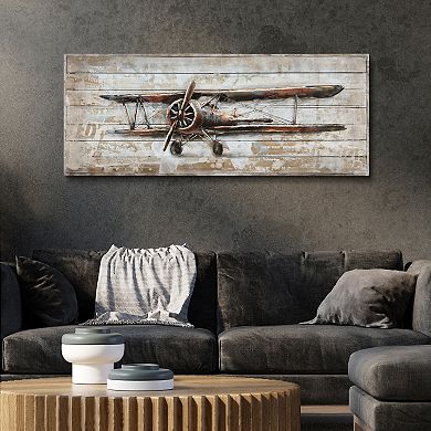 Model airplane Iron Wooden Wall Art