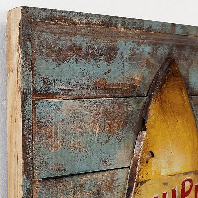 Surfboards Iron Wooden Wall Art