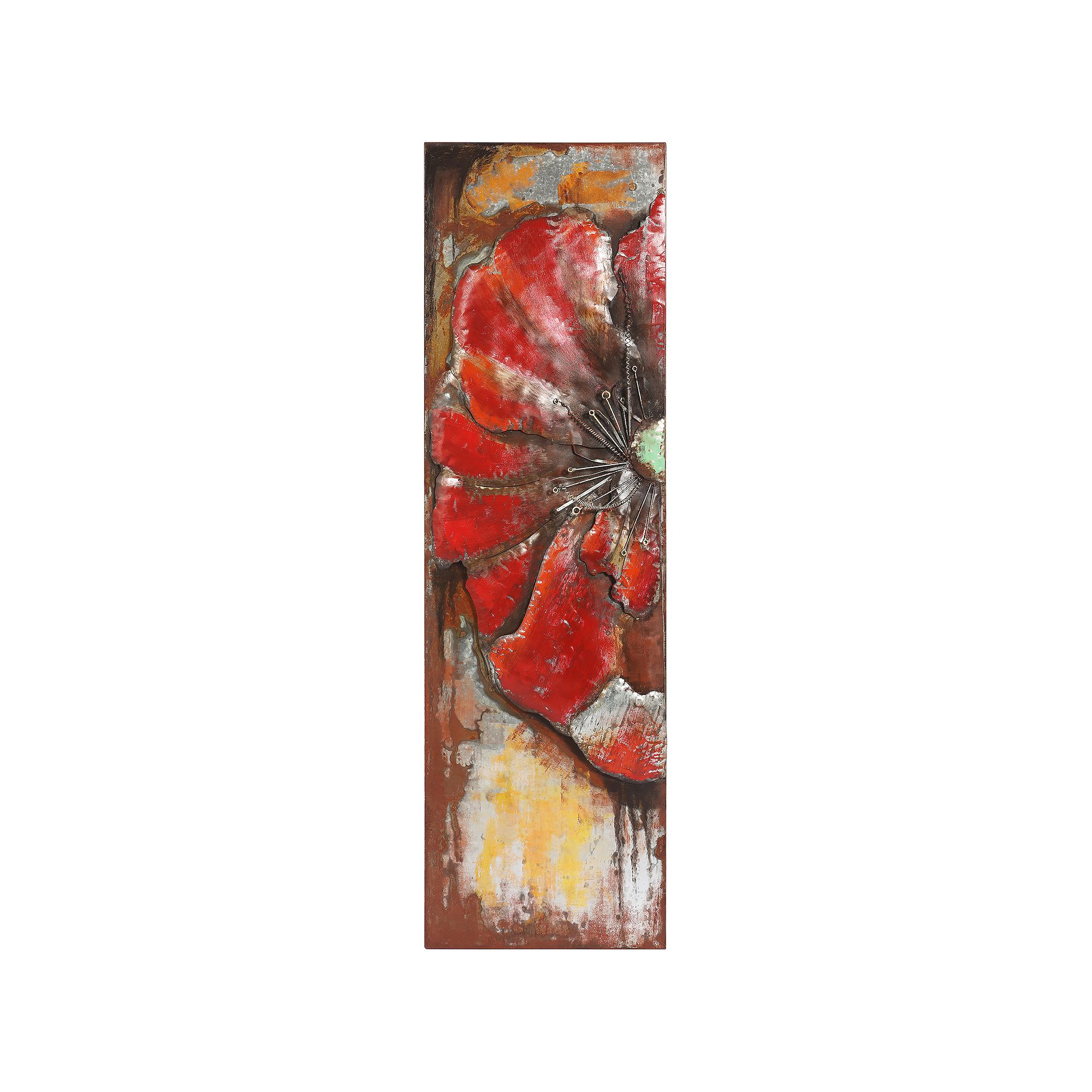 Empire Art Direct Red Poppy Dimensional Metal Wall Art, Multi