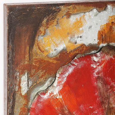 Empire Art Direct Red Poppy Dimensional Metal Wall Art