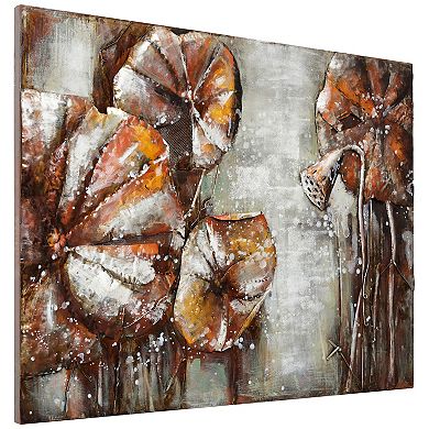 Water Lilly Pads 2 Mixed Media Iron Dimensional Wall Art