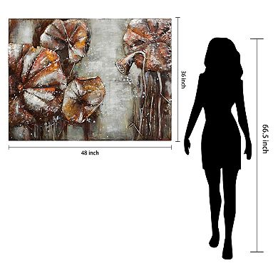 Water Lilly Pads 2 Mixed Media Iron Dimensional Wall Art