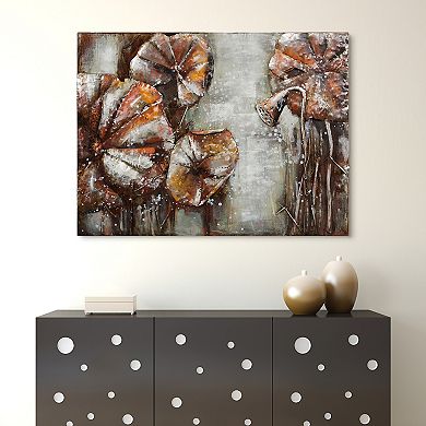Water Lilly Pads 2 Mixed Media Iron Dimensional Wall Art