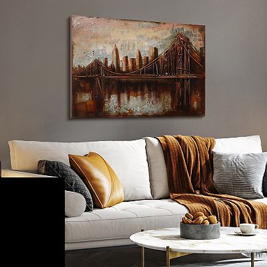 Bridgescape Mixed Media Iron Dimensional Wall Art