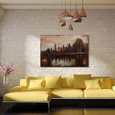 Bridgescape Mixed Media Iron Dimensional Wall Art