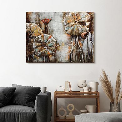 Water Lilly Pads 1 Mixed Media Iron Dimensional Wall Art