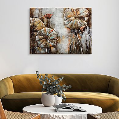 Water Lilly Pads 1 Mixed Media Iron Dimensional Wall Art