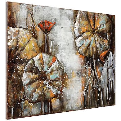 Water Lilly Pads 1 Mixed Media Iron Dimensional Wall Art